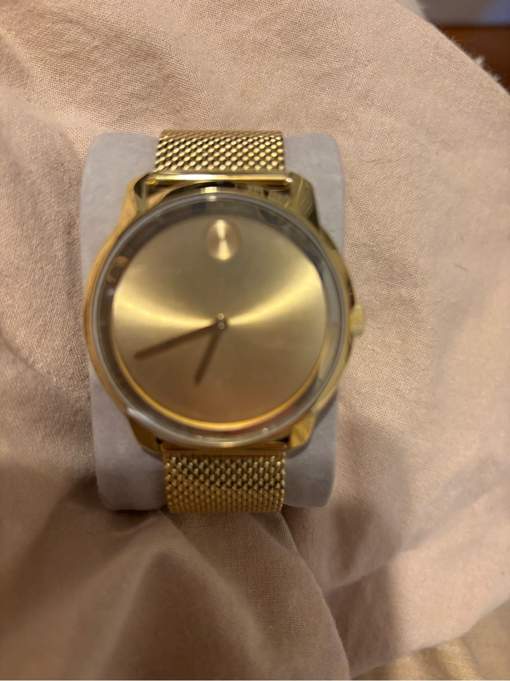 Movado Gold-Tone Mesh Bracelet Men's Watch